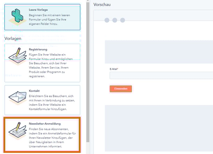 Newsletter & Subscription Prozess 1